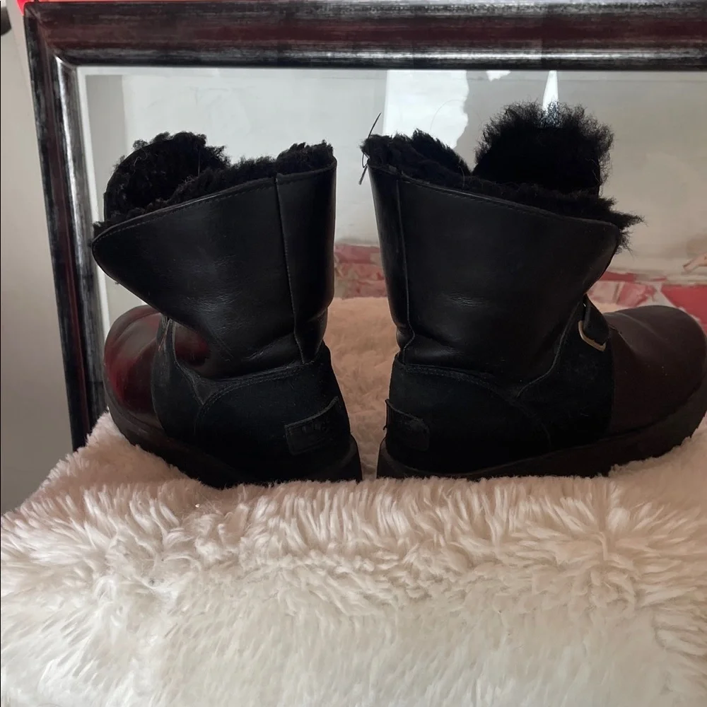 UGG Black Winter Boots with Buckle